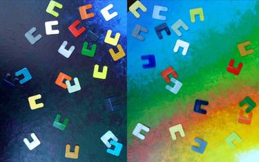 Original Conceptual Abstract Mixed Media by Miguel Mochon