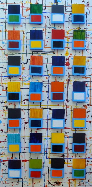 Original Abstract Geometric Paintings by Miguel Mochon