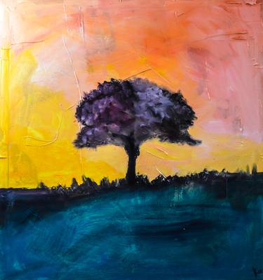 Print of Abstract Expressionism Tree Paintings by Michael Kuelbel