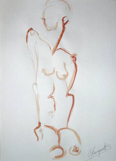 Print of Realism Nude Drawings by Carolina Busquets Sanhueza