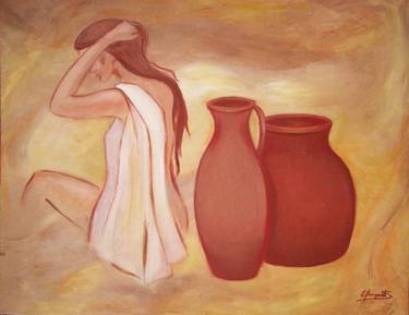 Original Fine Art Women Paintings by Carolina Busquets Sanhueza