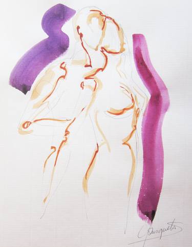 Original Expressionism Love Drawings by Carolina Busquets Sanhueza