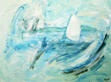 Print of Abstract Expressionism Seascape Paintings by Carolina Busquets Sanhueza