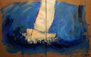 Print of Impressionism Seascape Paintings by Carolina Busquets Sanhueza