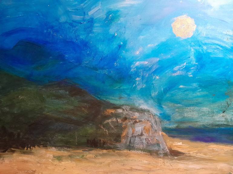 Original Fine Art Beach Painting by Carolina Busquets Sanhueza