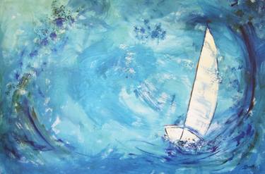 Original Figurative Boat Paintings by Carolina Busquets Sanhueza