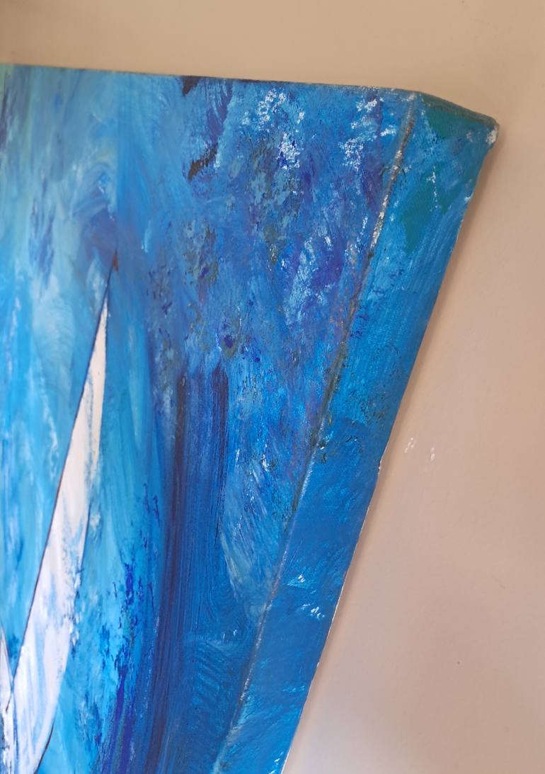 Original Abstract Expressionism Boat Painting by Carolina Busquets Sanhueza