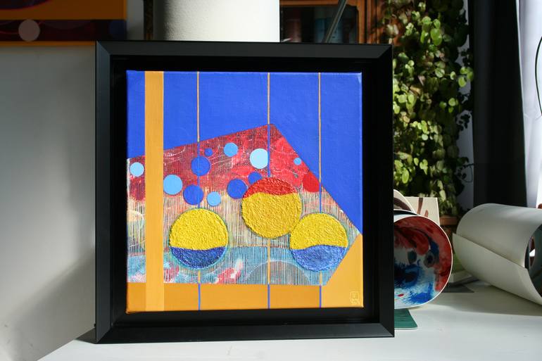 Original geometric Abstract Painting by Virginie Gallois
