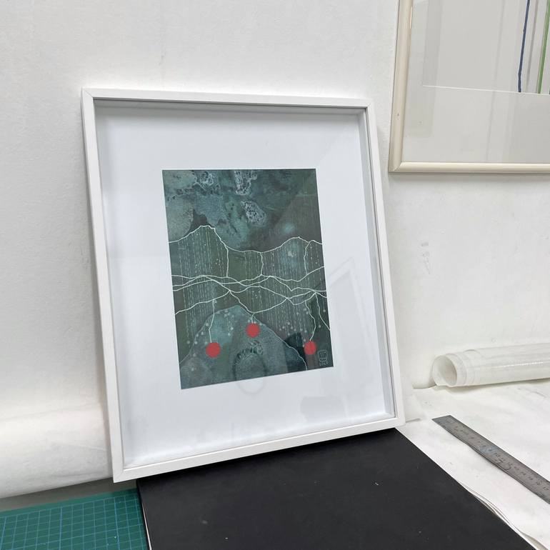 Original Abstract Landscape Drawing by Virginie Gallois