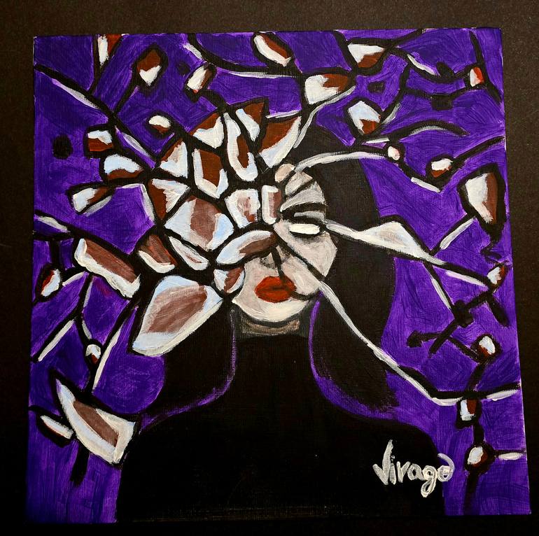 Original Women Painting by Teodora Alexandra Pop  Abstract Expressionism Art on Canvas  Broken