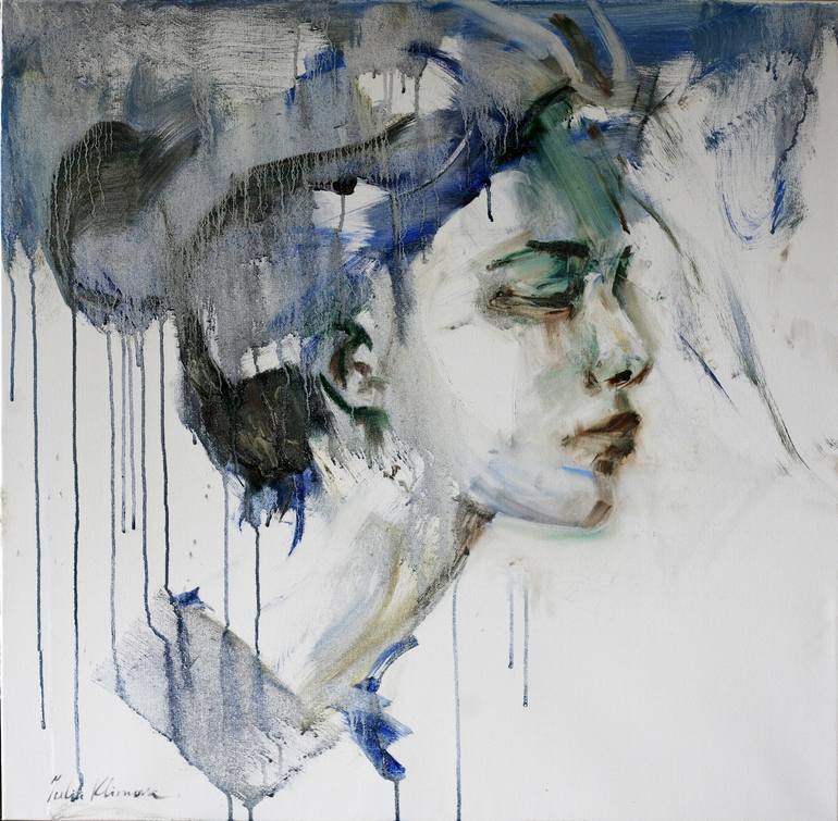 Blue Sketch Painting by Julia Klimova | Saatchi Art