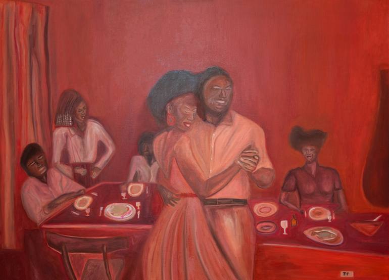 Original People Painting by Josiane Faubert | Contemporary Art on Canvas | We Brought the Joy, Too