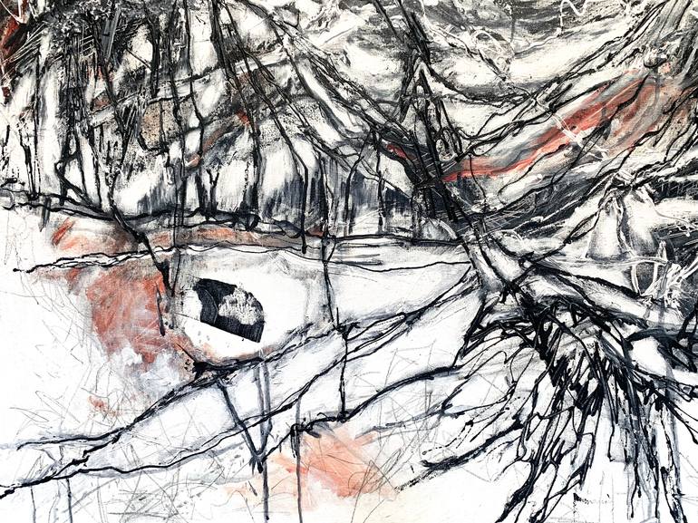 Original Abstract Expressionism Abstract Painting by Krisztina Horvath