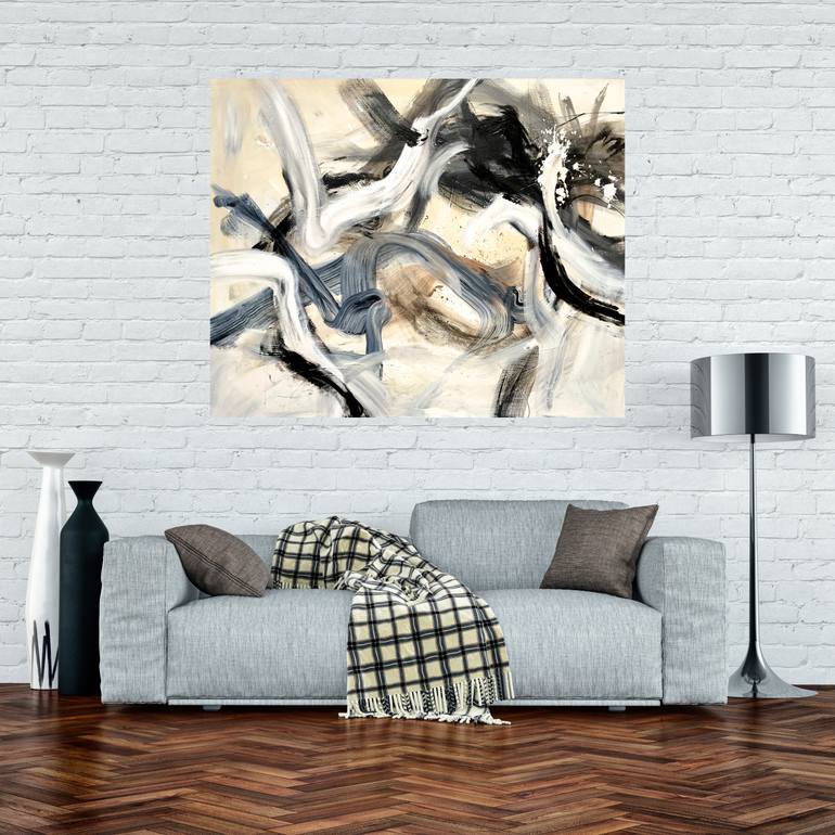 Original Abstract Expressionism Abstract Painting by Krisztina Horvath