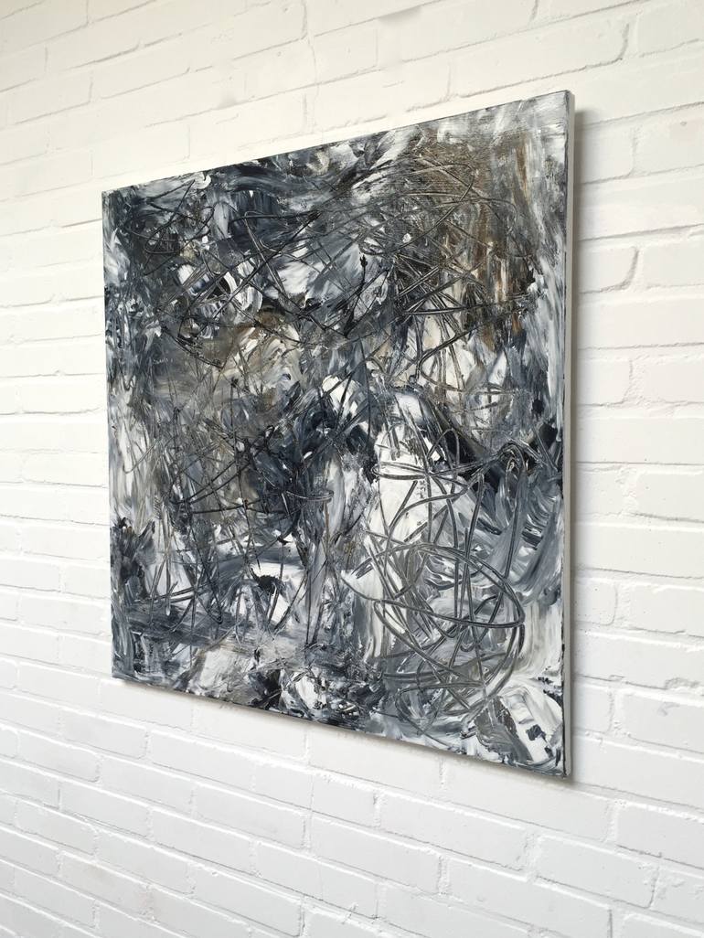 Original Abstract Expressionism Abstract Painting by Krisztina Horvath