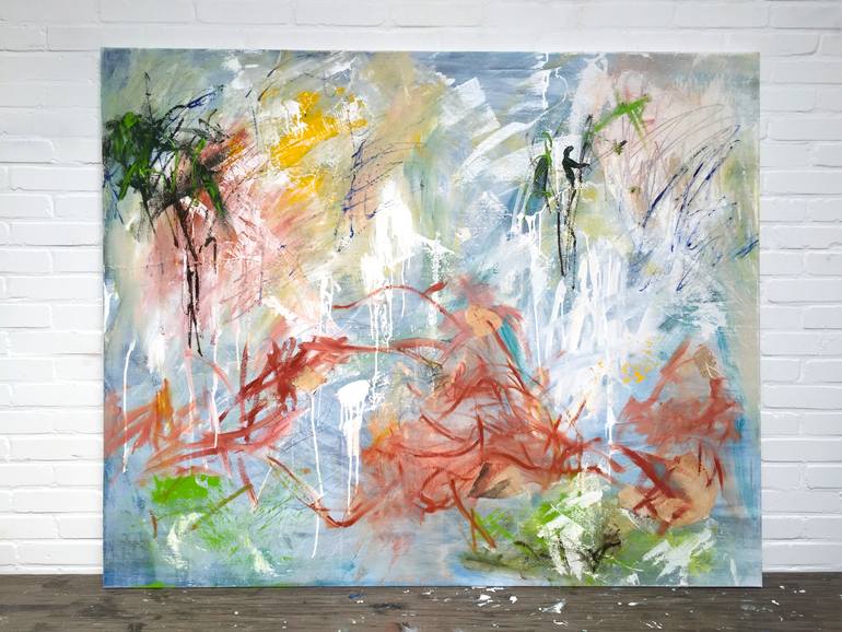 Original Abstract Expressionism Abstract Painting by Krisztina Horvath
