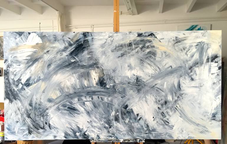Original Abstract Expressionism Abstract Painting by Krisztina Horvath