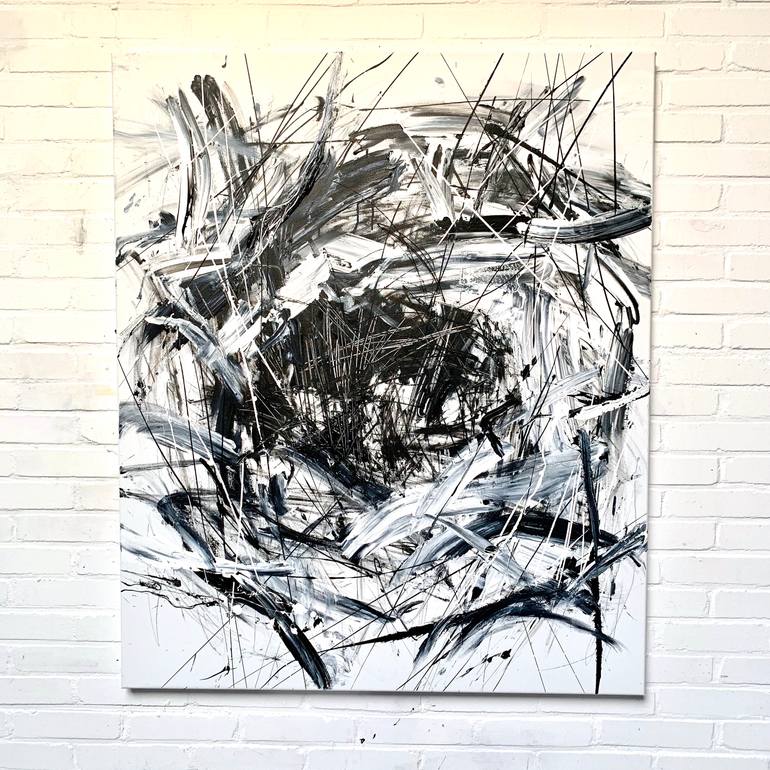 Original Abstract Expressionism Abstract Painting by Krisztina Horvath