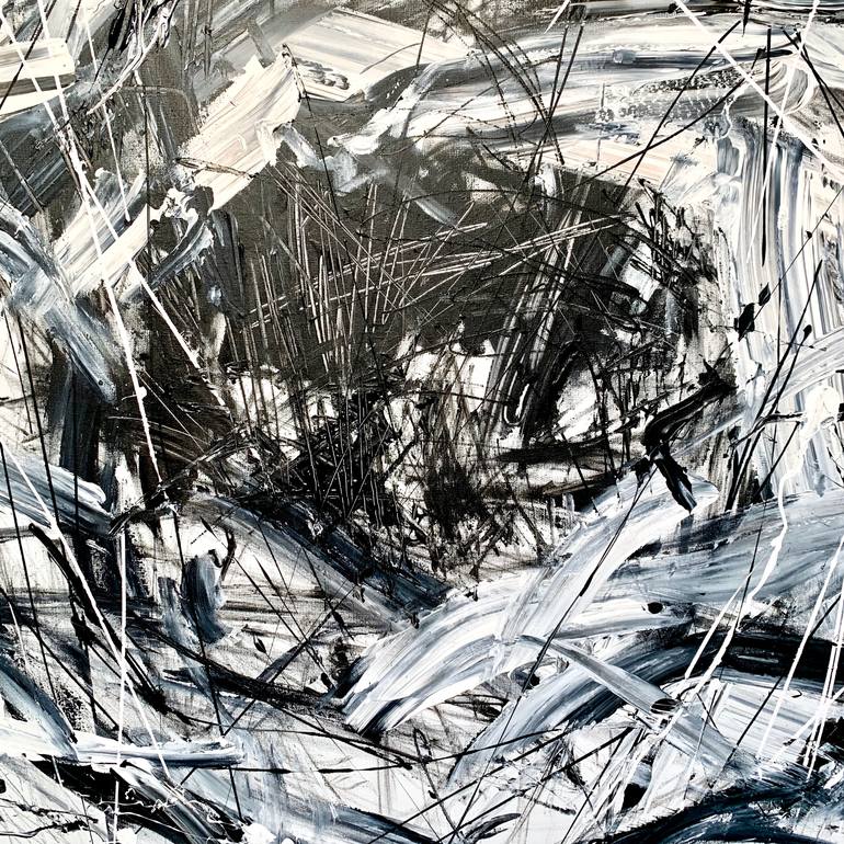 Original Abstract Expressionism Abstract Painting by Krisztina Horvath