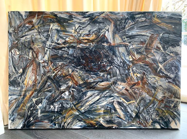 Original Abstract Expressionism Abstract Painting by Krisztina Horvath