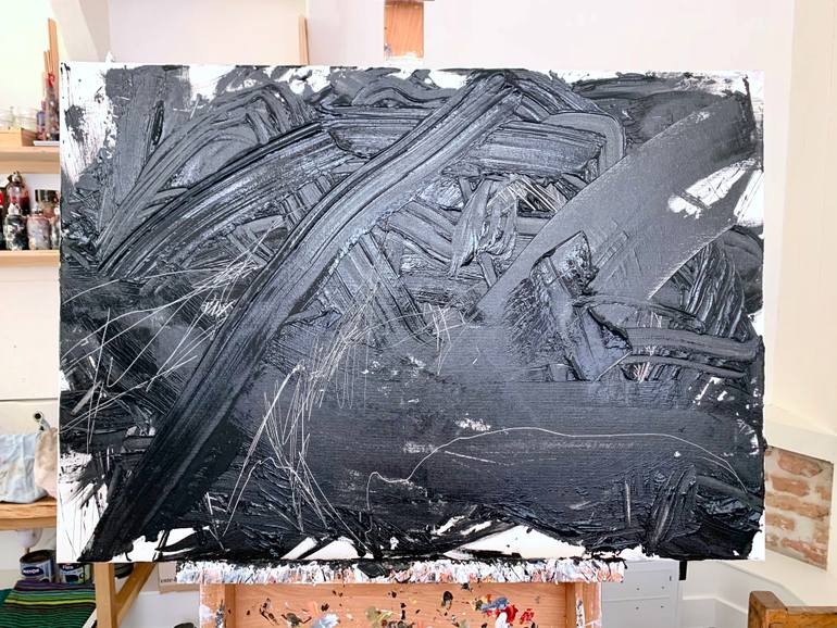 Original Abstract Expressionism Abstract Painting by Krisztina Horvath