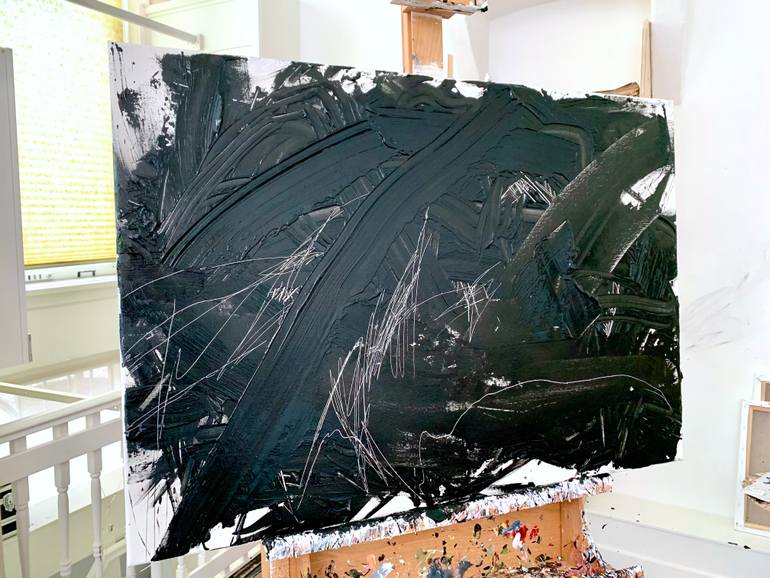 Original Abstract Expressionism Abstract Painting by Krisztina Horvath