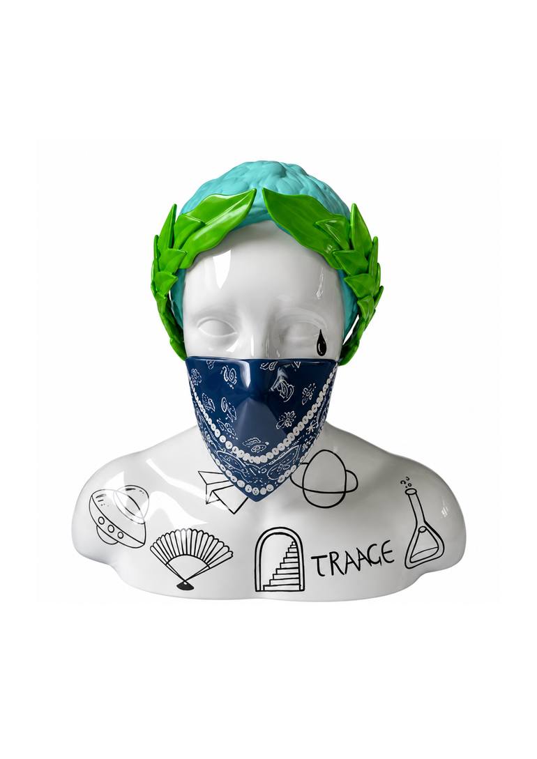 Original Graffiti Sculpture by Hugo Brun | Pop Art Art on Resin | ROMULUS
