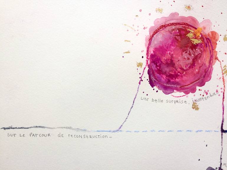 Original Abstract Painting by Benedicte Caillat