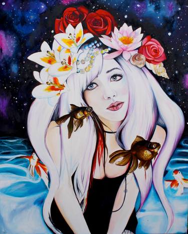 Original Surrealism Portrait Paintings by Allanah Claire