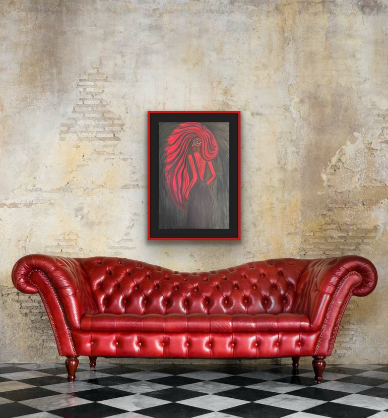Original Figurative Women Painting by Frida Mock