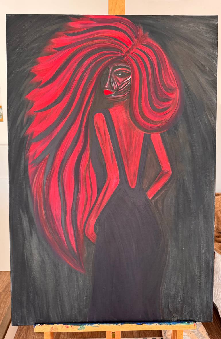 Original Figurative Women Painting by Frida Mock