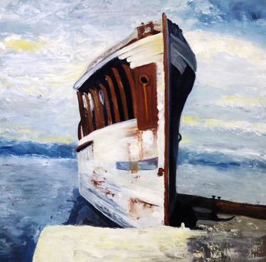 Original Boat Paintings by Tess Gumbin