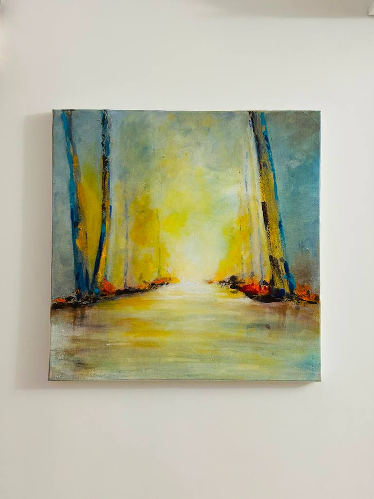 Original Landscape Painting by Pratibha Bali | Abstract Expressionism Art on Canvas | Where the light finds its way