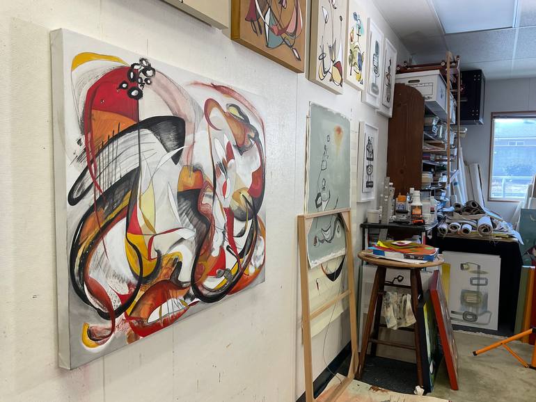 Original Abstract Expressionism Abstract Painting by Julia Pinkham