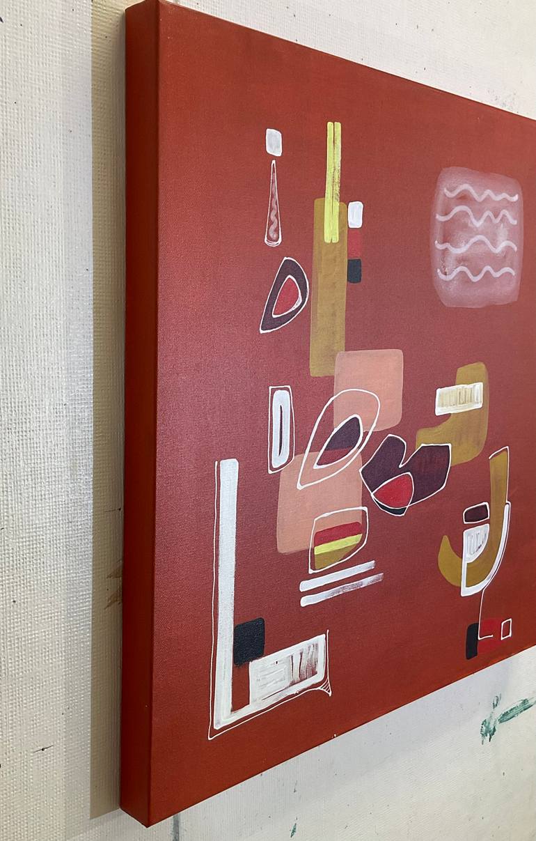 Original Modernism Abstract Painting by Julia Pinkham