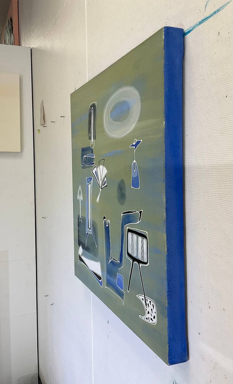 Original Modernism Abstract Painting by Julia Pinkham