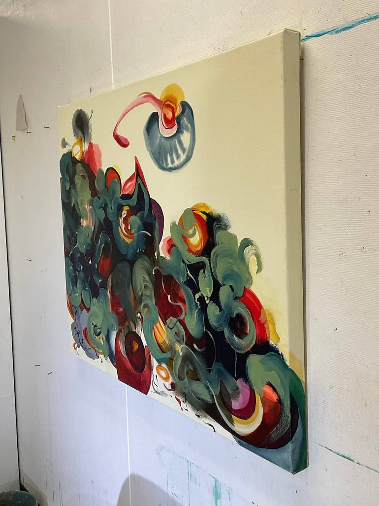 Original Abstract Expressionism Abstract Painting by Julia Pinkham