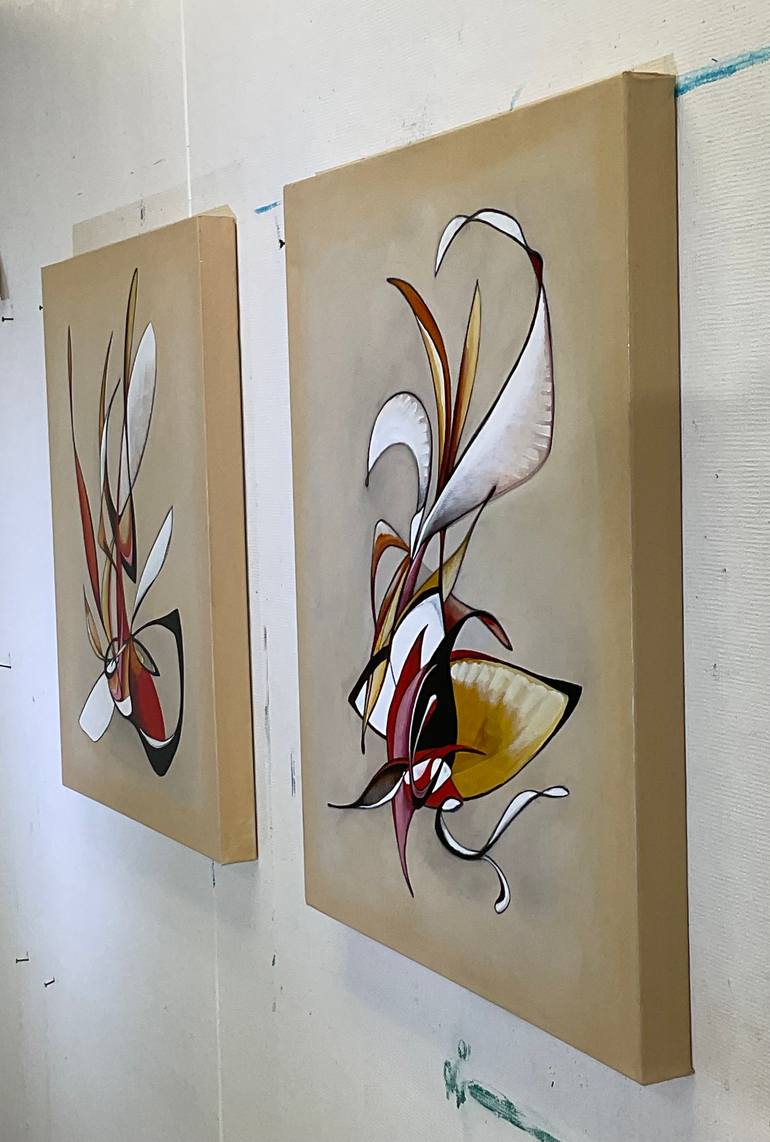 Original Abstract Expressionism Abstract Painting by Julia Pinkham