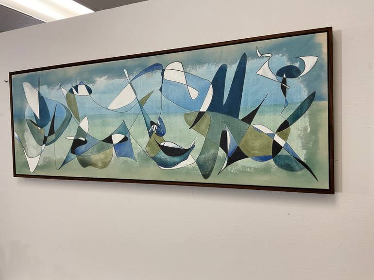 Original Surrealism Abstract Painting by Julia Pinkham