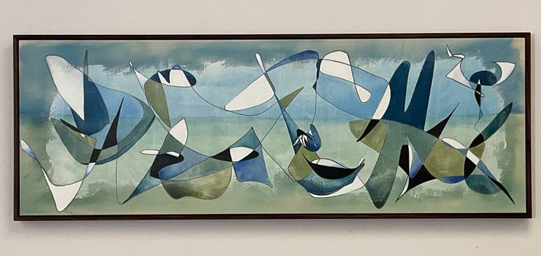 Original Surrealism Abstract Painting by Julia Pinkham