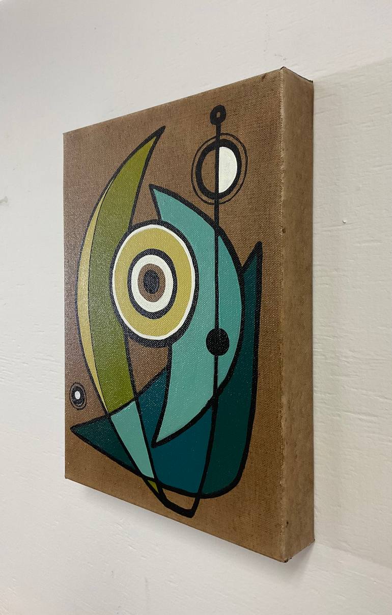 Original Modernism Abstract Painting by Julia Pinkham