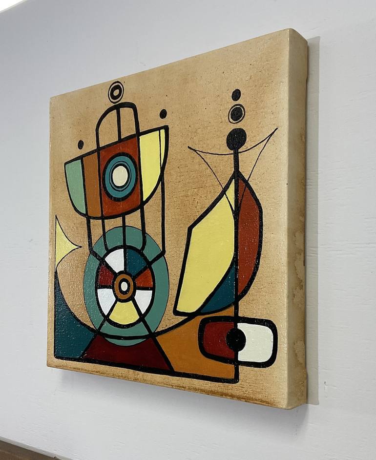 Original Modernism Abstract Painting by Julia Pinkham