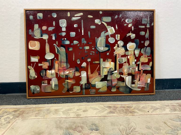 Original Fine Art Abstract Painting by Julia Pinkham