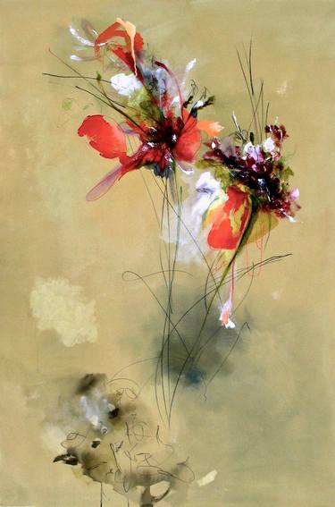 Print of Abstract Botanic Paintings by Julia Pinkham