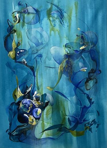 Original Abstract Water Paintings by Julia Pinkham