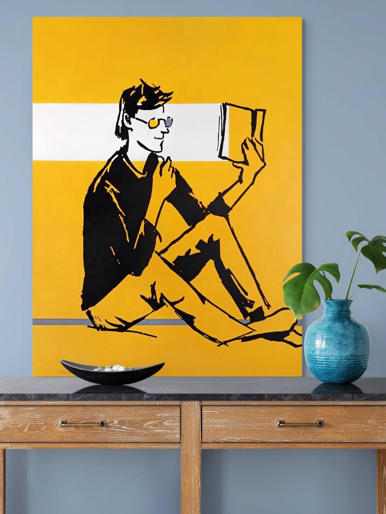 Original Abstract People Painting by Evgen Semenyuk