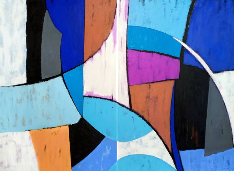 Original Modernism Abstract Painting by Evgen Semenyuk