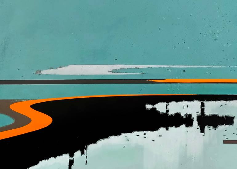 Original Abstract Landscape Painting by Evgen Semenyuk