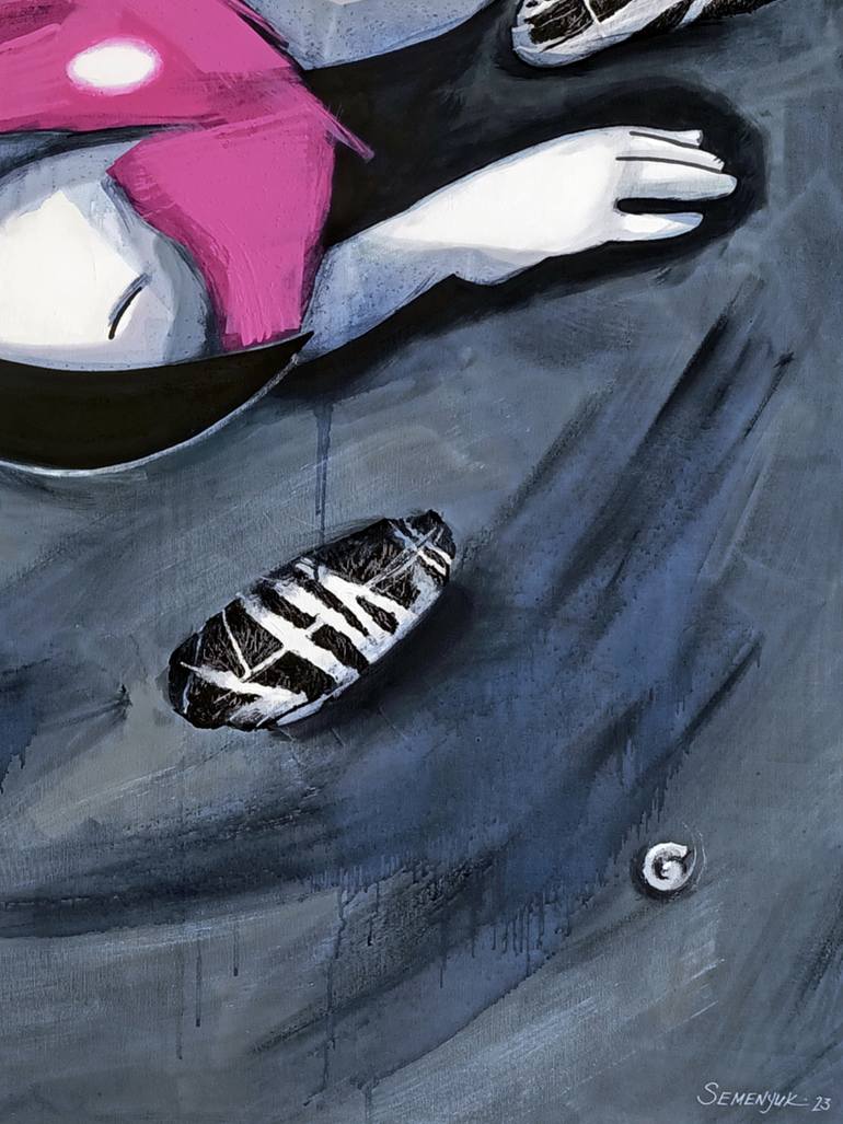 Original Figurative Beach Painting by Evgen Semenyuk