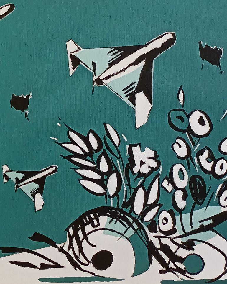 Original Abstract People Painting by Evgen Semenyuk